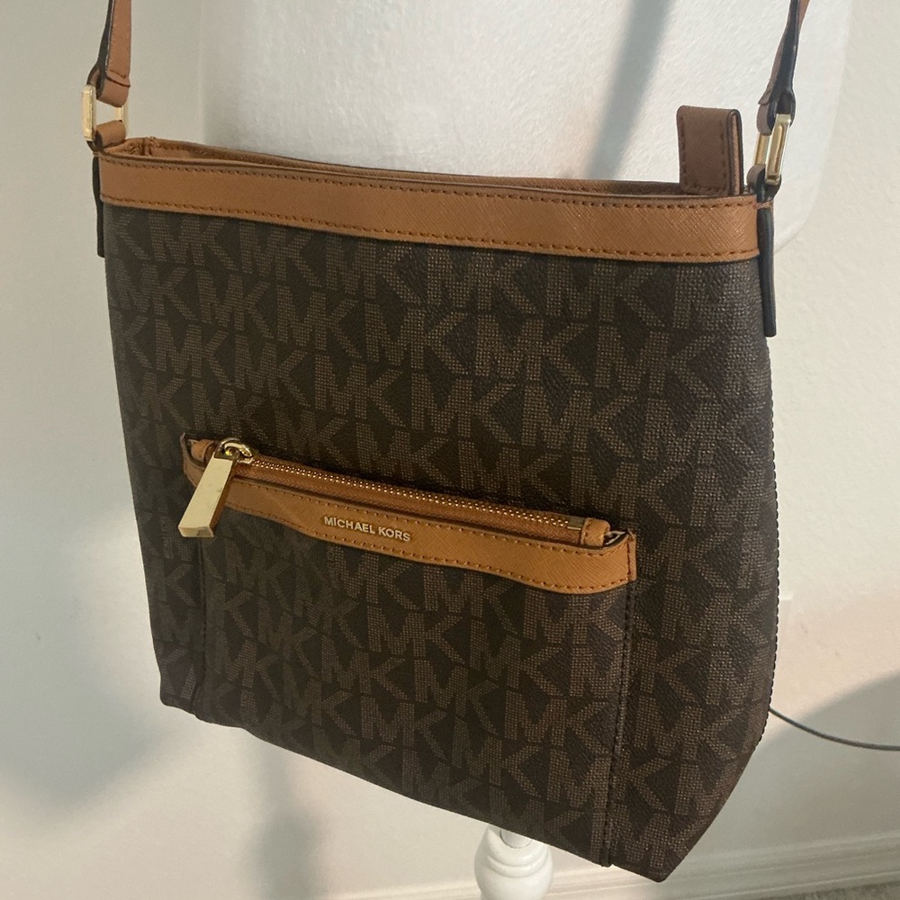 Michael Kors Brown Crossbody Bag with Leather Trim~Last Markdown~